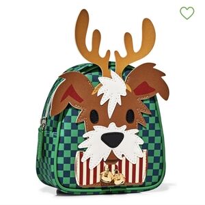 Reindeer Dog Mini Backpack 7.7" Green & Brown by B & BW 2024 SO
